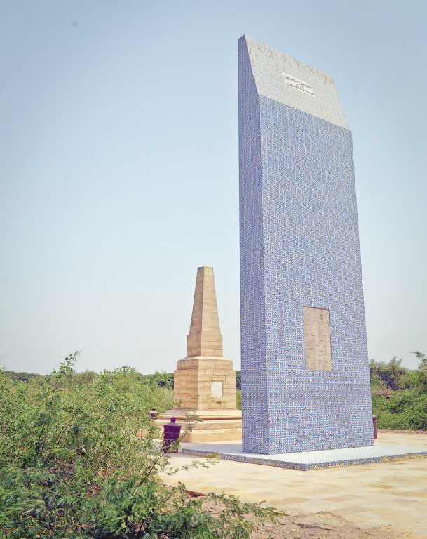 A SAND-coloured obelisk erected by the British to their soldiers who fell in the Battle of Dubba on March 24, 1843, in Goth Siyal near Hyderabad. Opposite stands the monument to Hosh Mohammad Sheedi, placed by the Sindh government, inscribed with the words &ldquo;Marveysun marveysun, per Sindh na desun&rdquo;.&mdash;Fahim Siddiqi / White Star