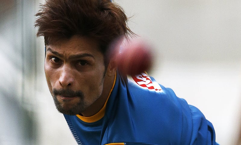 Mohammad Amir during nets. — Reuters