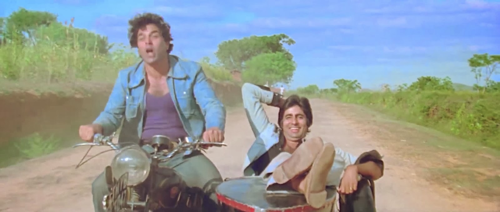 Perhaps the most enduring buddy flick was Sholay (1975), starring Amitabh Bachchan and Dharmendra