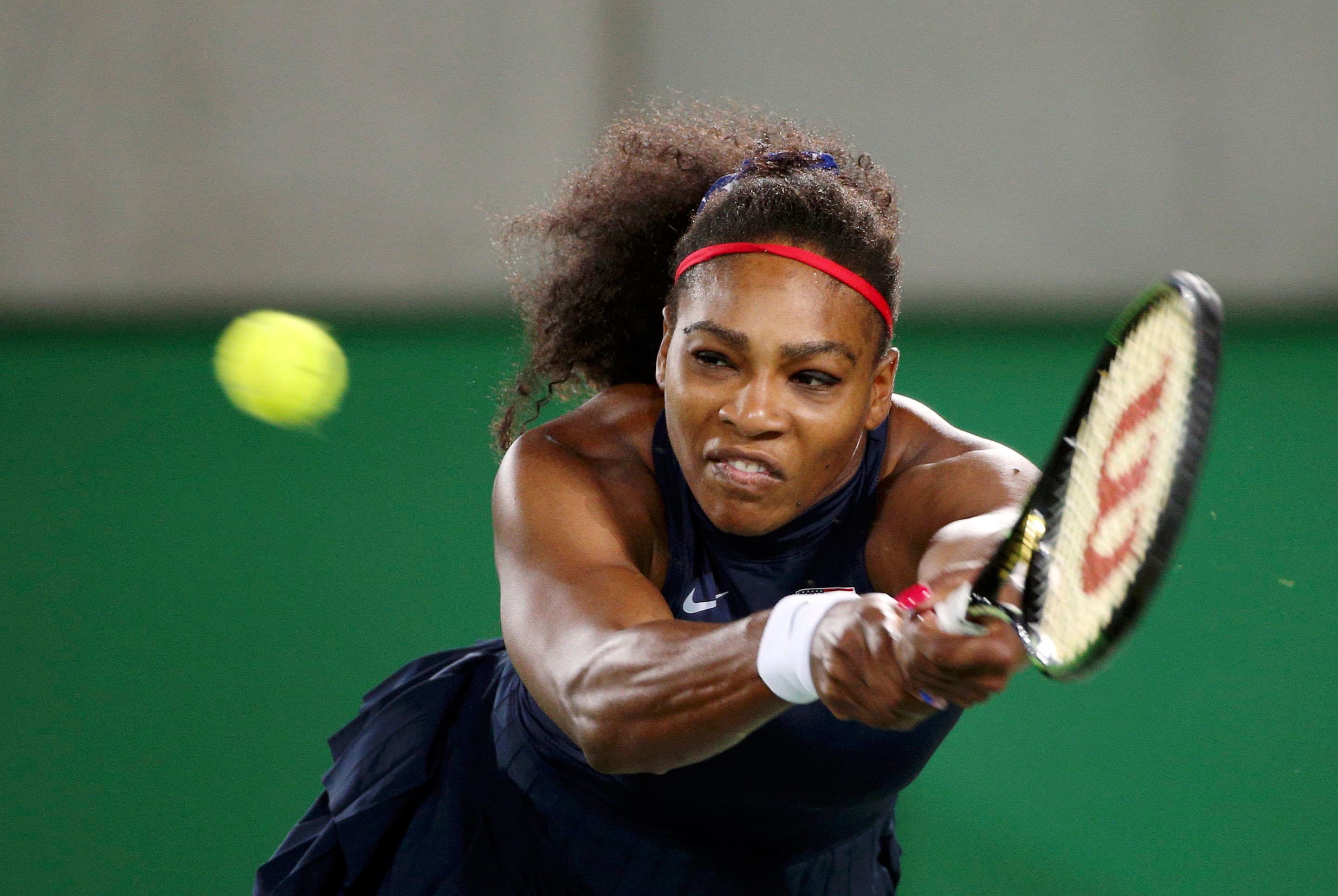 دفاعی چیمپیئن سرینا ولیمز ریو اولمپکس کے تیسرے راؤنڈ میں شکست سے دوچار ہوئیں&mdash;۔ فوٹو/ رائٹرز