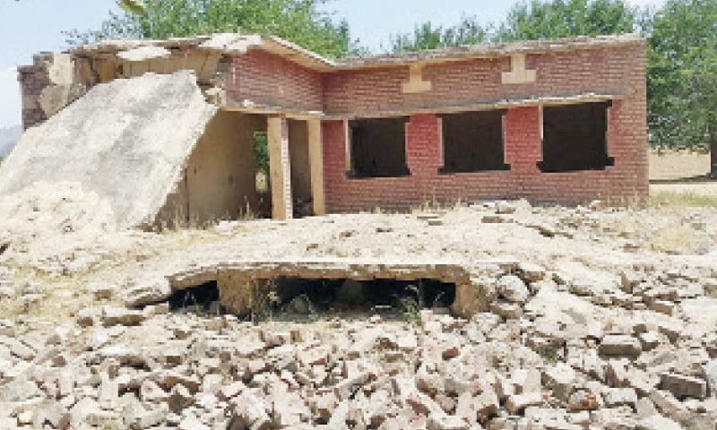 A militancy-hit school in Mohmand Agency. &mdash; Dawn