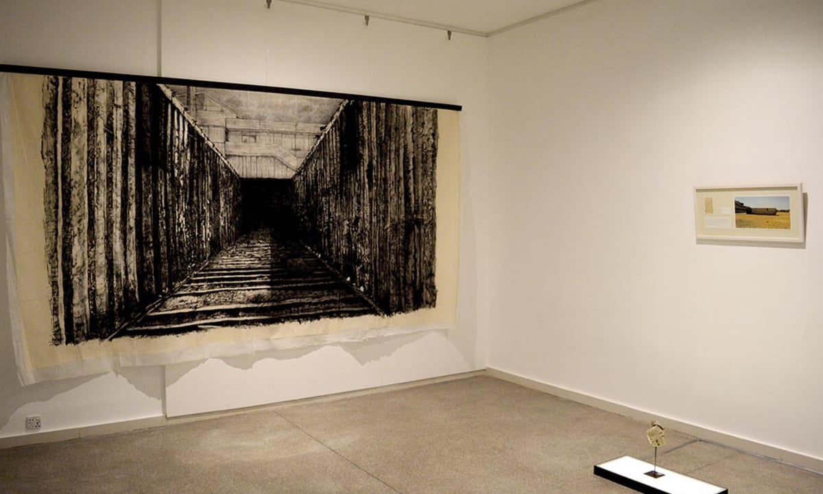 The installations by Omer Wasim and Saira Sheikh on display | Courtesy Canvas Gallery