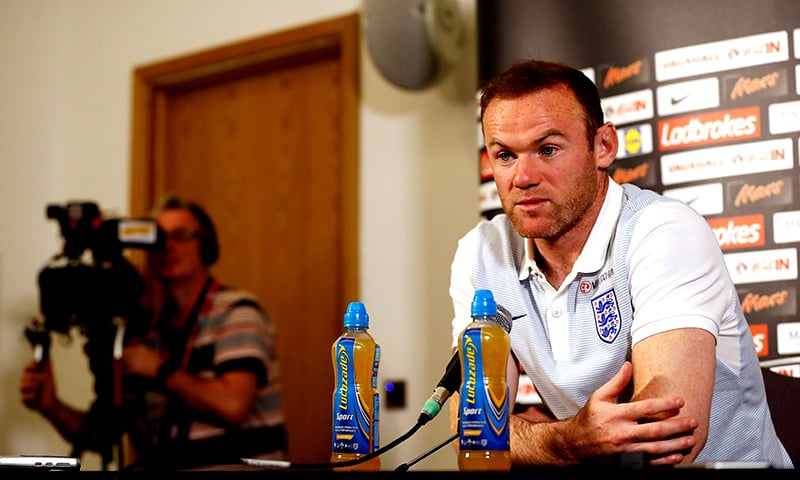 England's Wayne Rooney during a press conference. &mdash; Reuters