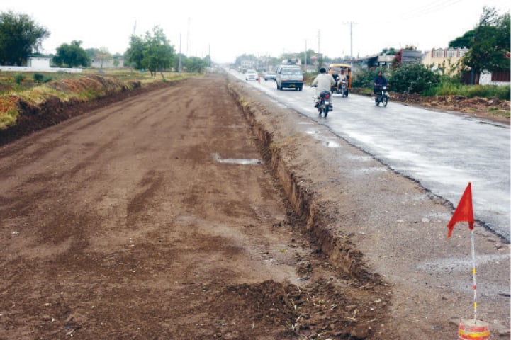 The incomplete Mandra-Chakwal Road. &mdash; Dawn