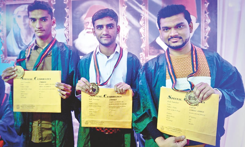 Special candidates who topped in humanities regular group. -Photos by Fahim Siddiqi / White Star Special candidates who topped in humanities regular group. -Photos by Fahim Siddiqi / White Star