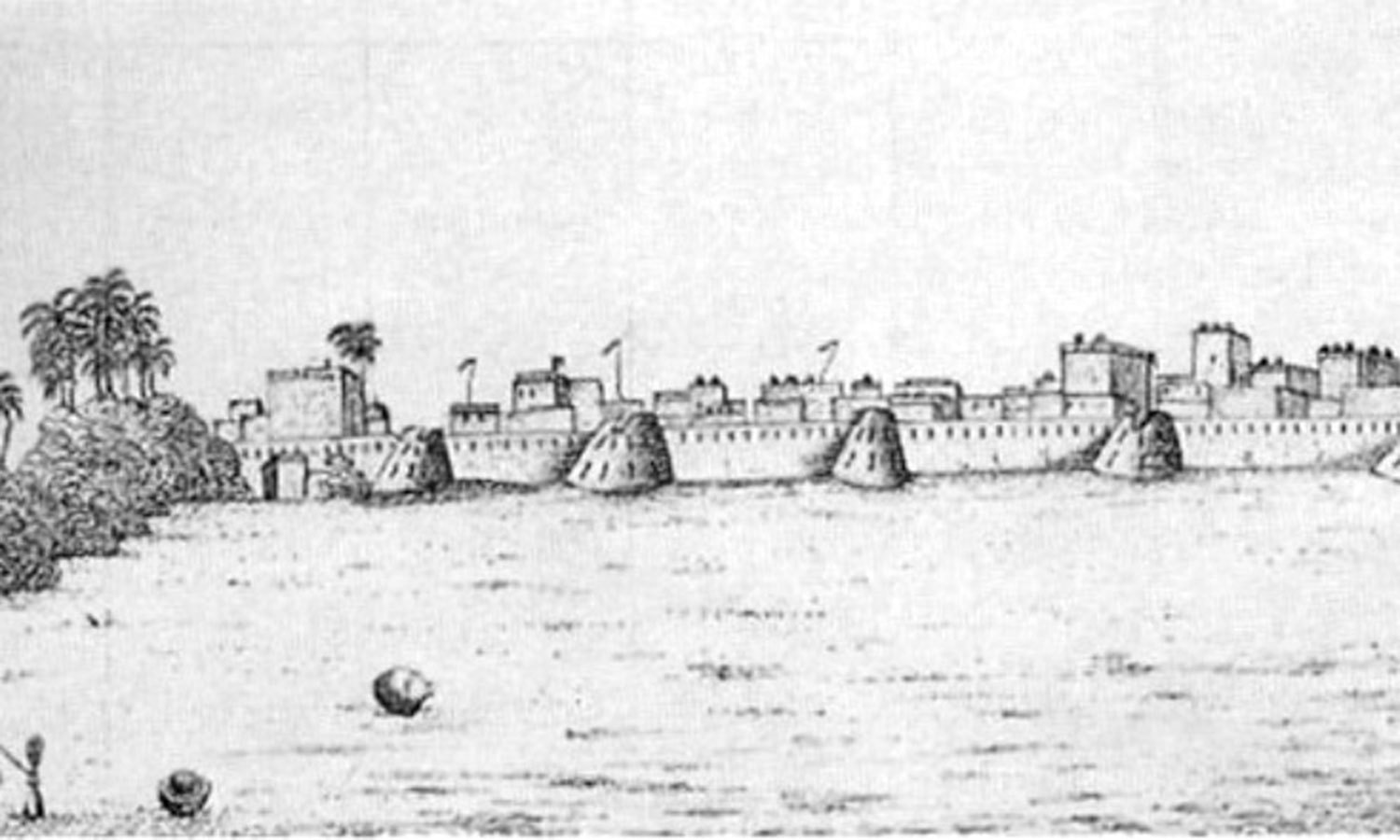 قدیم کراچی کی ایک تصوراتی تصویر &mdash; فوٹو بشکریہ وکی پیڈیا