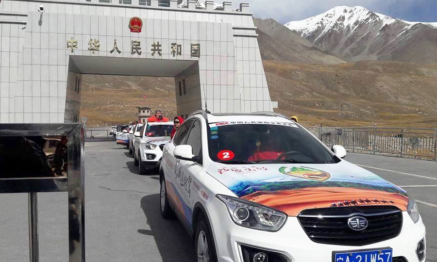 The rally entered Pakistan through Khunjerab Pass on Saturday. —Photo courtesy Facebook pages