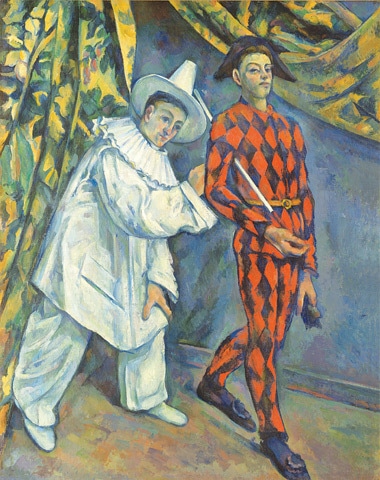 Paul Cézanne (1839-1906), ‘Mardi Gras’ (Pierrot et Arlequin), 1888-1890 via Pushkin Museum, Moscow