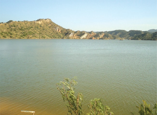 The scenic Khai Dam which could supply two cusecs of water everyday to Chakwal city if not for the lack of funding. &mdash; Dawn