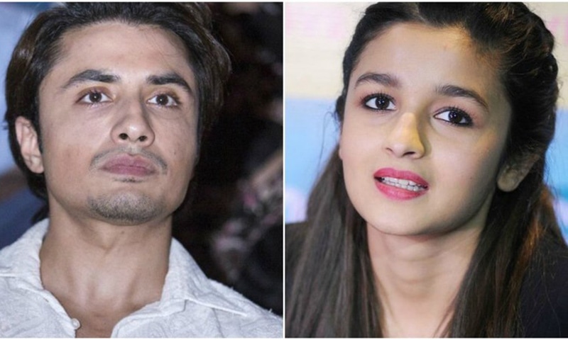 بولی وڈ اداکارہ عالیہ بھٹ اور پاکستانی اداکار علی ظفر &mdash; فوٹو/ فائل