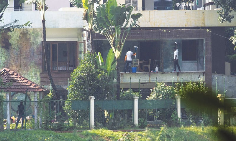 WORKERS renovating the Holey Artisan Bakery.&mdash;AFP