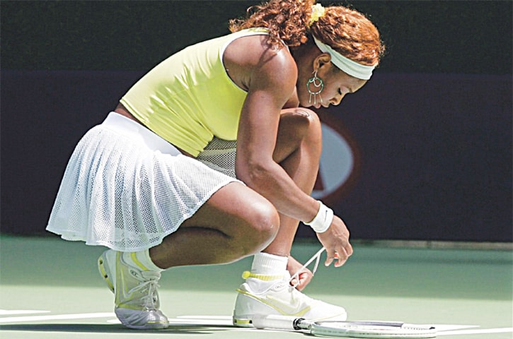 Serena Williams always ties her shoelaces a certain way but more than anything believes in her socks