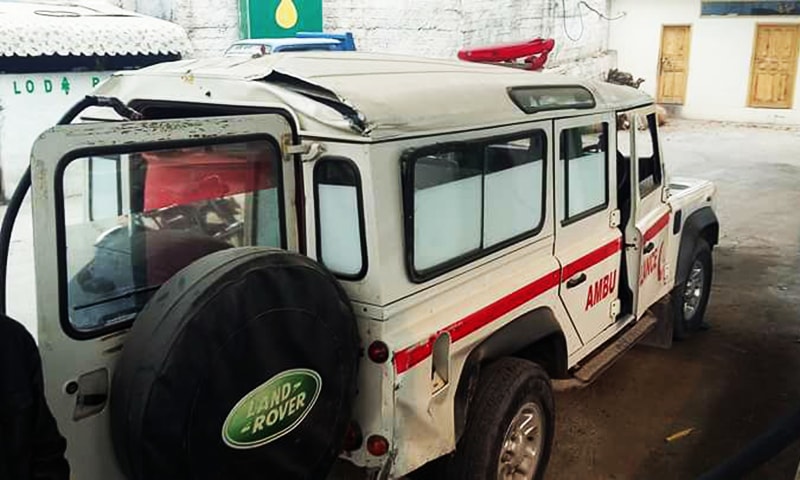 The ambulance that was targeted by Indian shelling. ─ Photo by author.