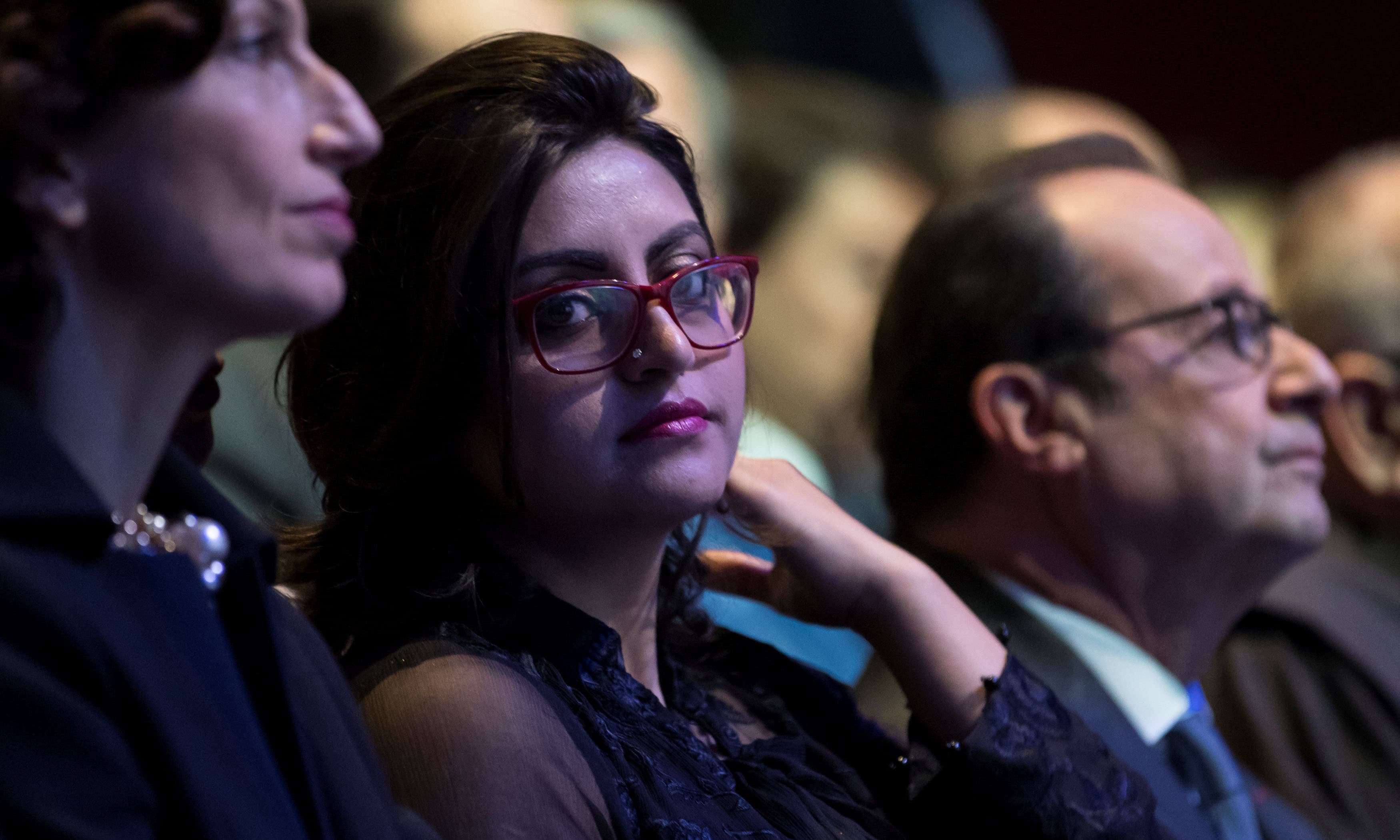 Gulalai Ismail at the award ceremony in Paris. ─Reuters