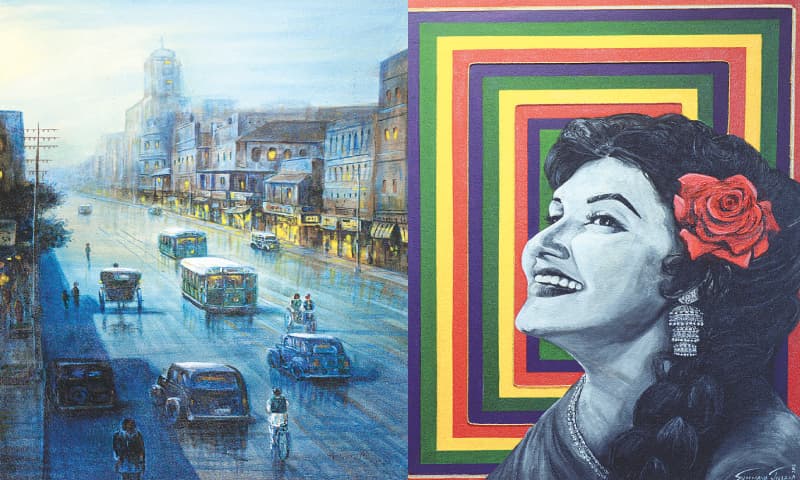 Sumaiyya Jillani&rsquo;s artwork / Anwar Ali&rsquo;s painting / Photos by White Star