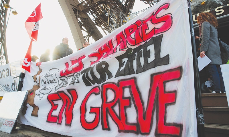 Full French Experience At Strike Hit Eiffel Tower Newspaper