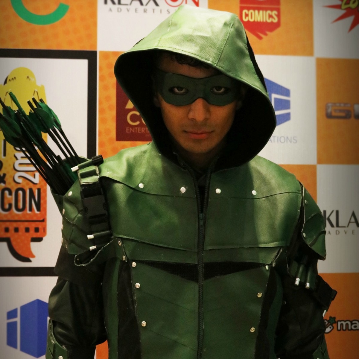 Here's Shahzain Aslam as Oliver Queen from the popular series Green Arrow