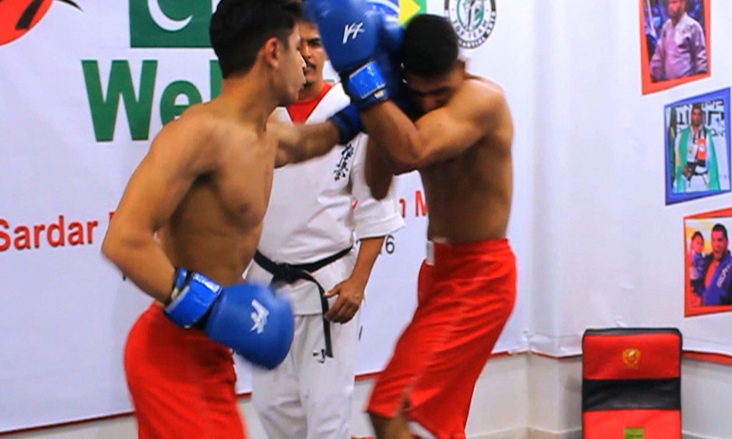 جمیل چانڈیو کے سیون میں دو ایتھلیٹس کے درمیان آزمائشی تربیت کا انتظام کیا