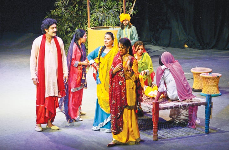 A SCENE from Heer Ranjha.&mdash;White Star
