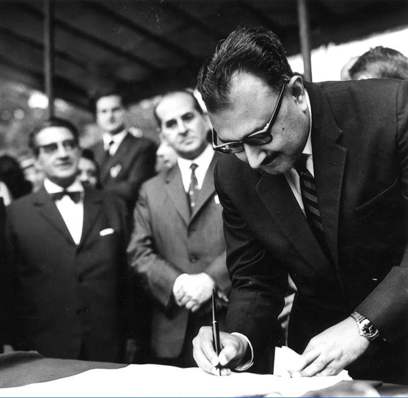 Salam inaugurating the International Centre for Theoretical Physics in Trieste. —  ICTP Photo Library