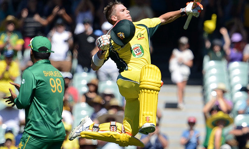 ڈیوڈ وارنر نے پاکستان کے خلاف پانچ میچوں کی سیریز میں 367 رنز بنائے&mdash; فوٹو: اے ایف پی