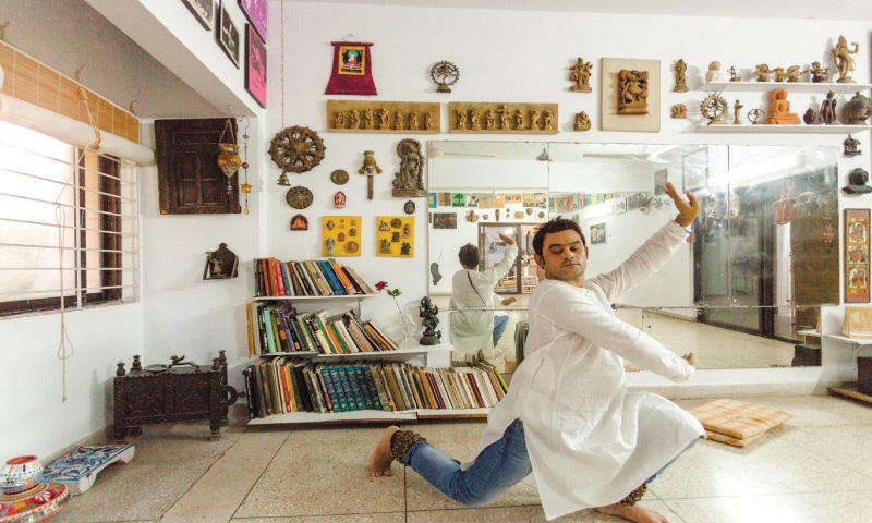 Babar, dancing in a studio, defied his family&rsquo;s prejudice for years. -White Star