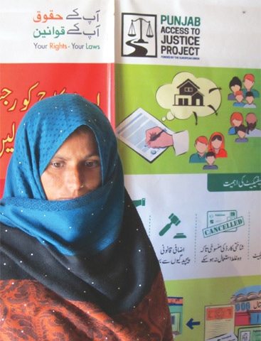 Top: Samina Bibi who succeeded in delaying her under age daughter’s marriage; Right:para-legal Sabiha going through her notes.—Photos provided by the writer