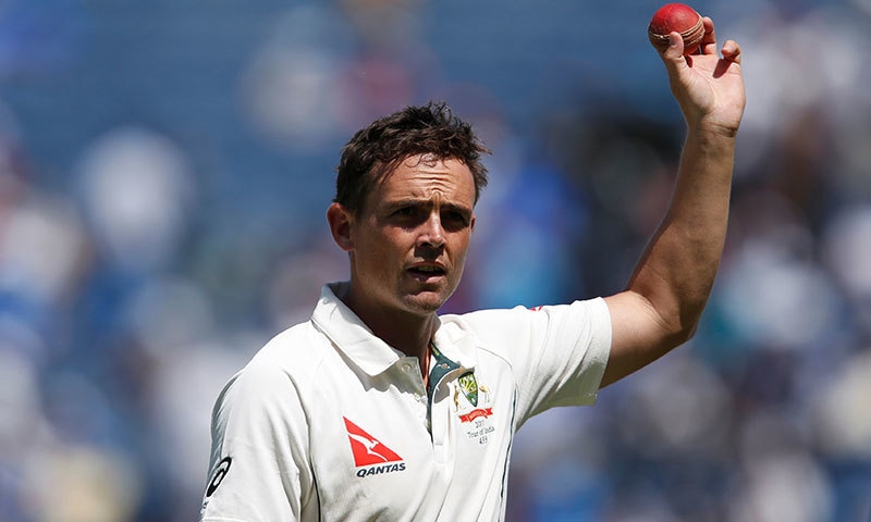 اسٹیو اوکیف نے ہندوستان کے 6 بلے بازوں کو آؤٹ کیا&mdash;فوٹو:رائٹرز