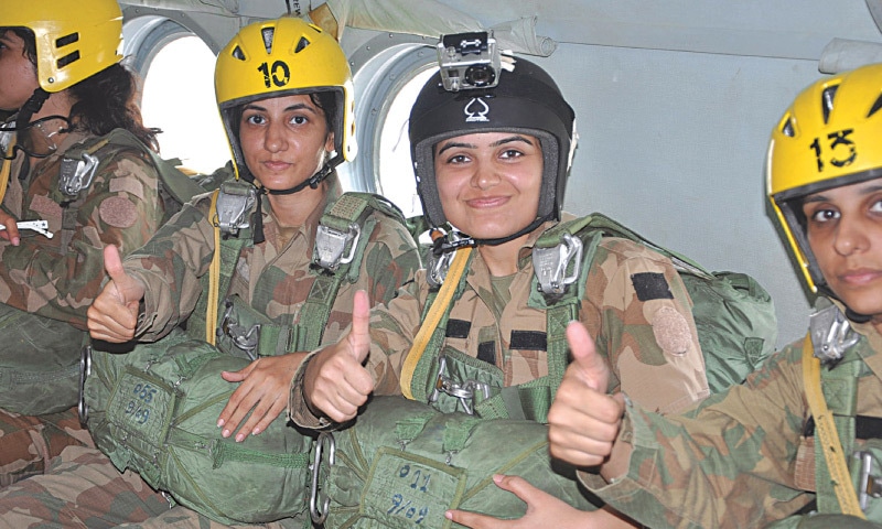 Major Fozia Perveen in helmet no 10 up for the challenge