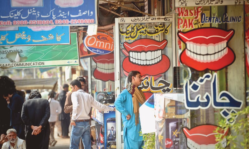 Most &lsquo;Chinese dentists&rsquo; have left but those who bought their businesses still use their trade names. &mdash;Photos by Fahim Siddiqi/White Star
