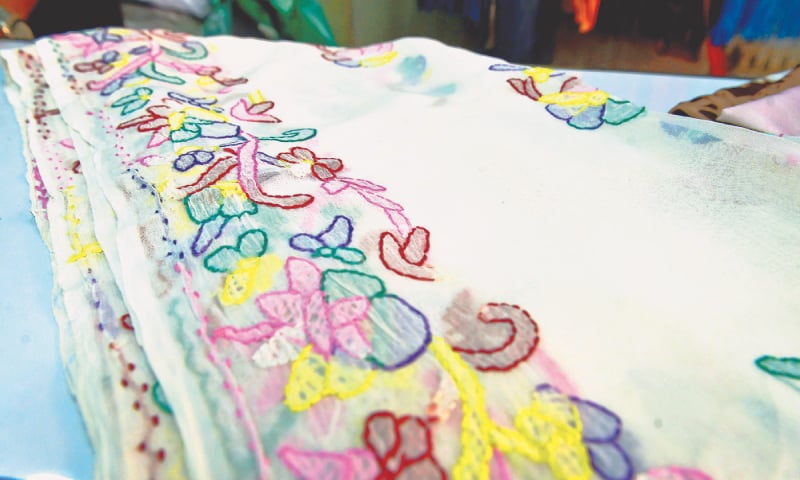 An embroidered Multani dupatta. / Photos by Fahim Siddiqi / White Star