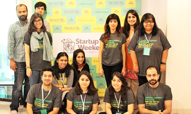 The organising team for Startup Weekend Karachi 2017. -The Nest I/O