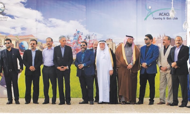 KARACHI: Chief guest Major General Shahzad Naeem and Chairman World Group Mahmood Trunkwala seen with other dignitaries at the launch of driving range, Acacia Country & Golf Club here at Malir Cantt recently. KARACHI: Chief guest Major General Shahzad Naeem and Chairman World Group Mahmood Trunkwala seen with other dignitaries at the launch of driving range, Acacia Country & Golf Club here at Malir Cantt recently.