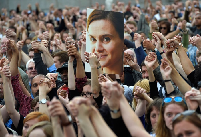 July 15, 2016: Hundreds flock to the funeral of slain anti-Brexit MP Jo Cox to pay their last respects