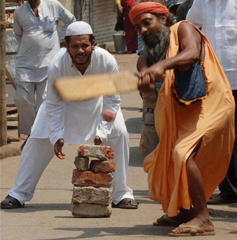 Putting religious differences aside to engage in a game of cricket | Imgur