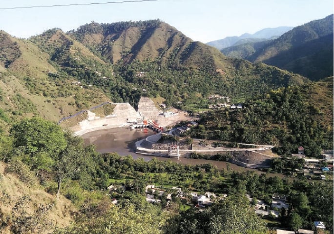 A scenic view of Patrind hydropower project in Boi area of Mansehra. &mdash; Dawn