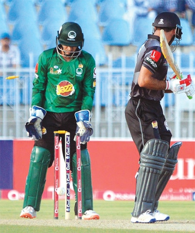 BALOCHISTAN opener Sahibzada Farhan looks back after being bowled for 112.&mdash;APP