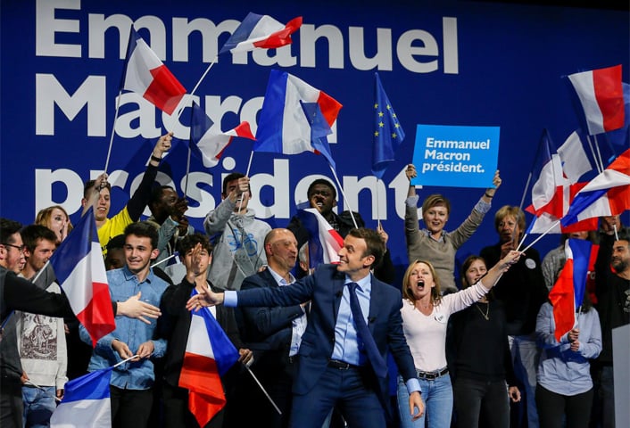 Emmanuel Macron, the newly-elected French president, at a campaign rally in Dijon, France on March 23, 2017 | REUTERS Emmanuel Macron, the newly-elected French president, at a campaign rally in Dijon, France on March 23, 2017 | REUTERS