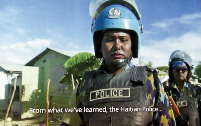 A scene from the documentary A Journey of a Thousand Miles: Peacekeepers. &mdash; White Star