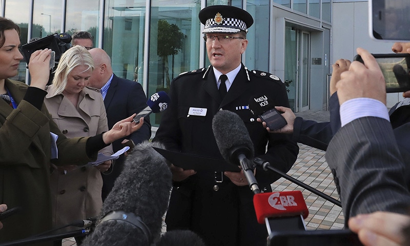 Greater Manchester Police Chief Constable Ian Hopkins speaks to the media, May 23.─AP.