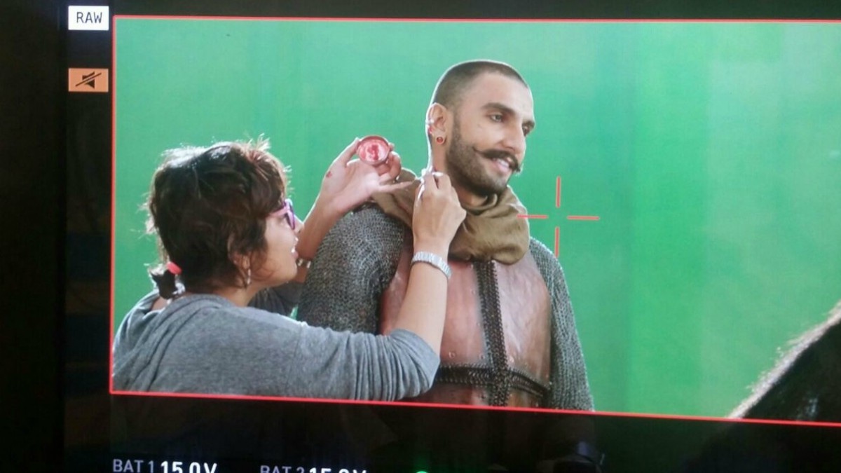 Preetisheel Singh and Ranveer Singh on the sets of ‘Bajirao Mastani’