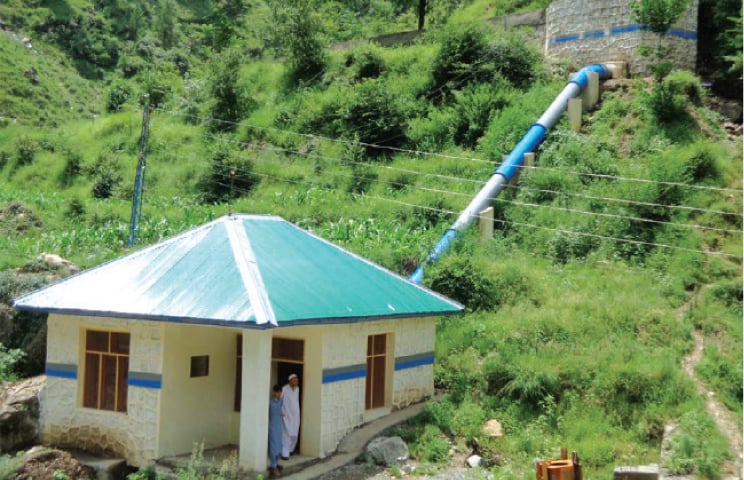 The newly-constructed power unit in Munir Colony, Shangla. &mdash;Dawn