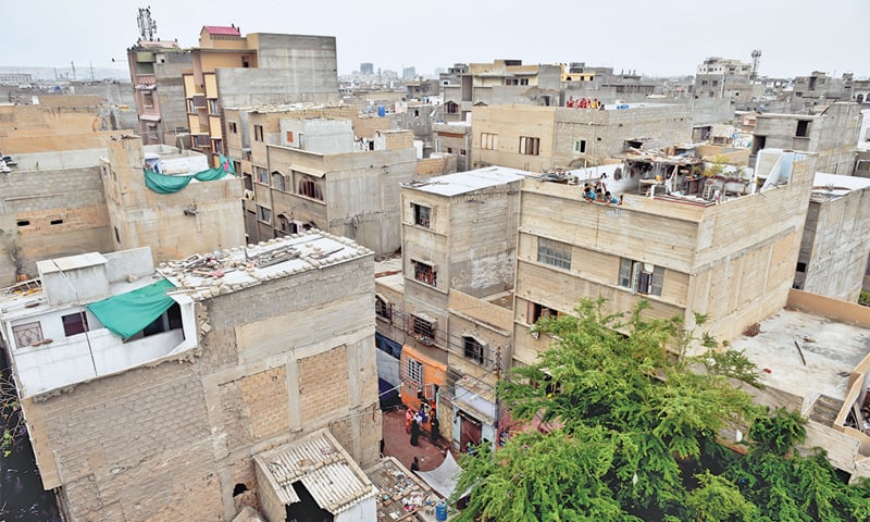 KARACHI: A view of Liaquatabad shows multiple high-rises in the congested neighbourhood.&mdash;Fahim Siddiqi / White Star