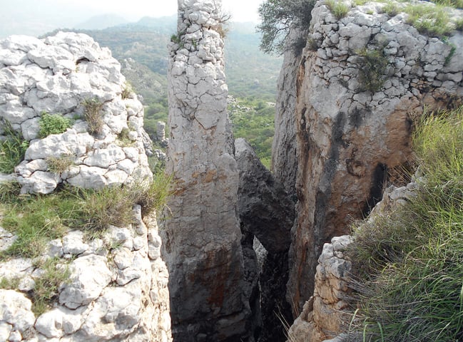 Another portion of what used to be Malot Fort has been weathered by the elements.