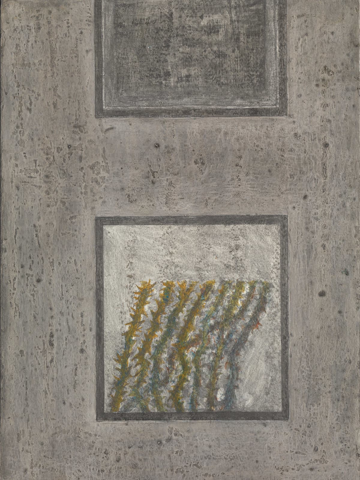 Untitled, 1992–3, acrylic paint on wood, by Zahoor ul Akhlaq | © Estate of Zahoor ul Akhlaq, Courtesy Tate, London. (Purchased with funds provided by the South Asia Acquisitions Committee 2015)