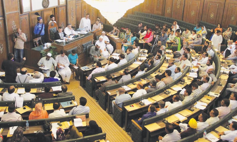 Deputy Mayor Arshad Vohra presides over the City Council session on Wednesday.&mdash; PPI