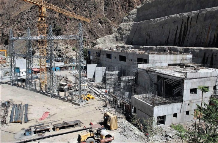 A view of the Golen Gol Hydropower Project in Chitral. &mdash; Dawn