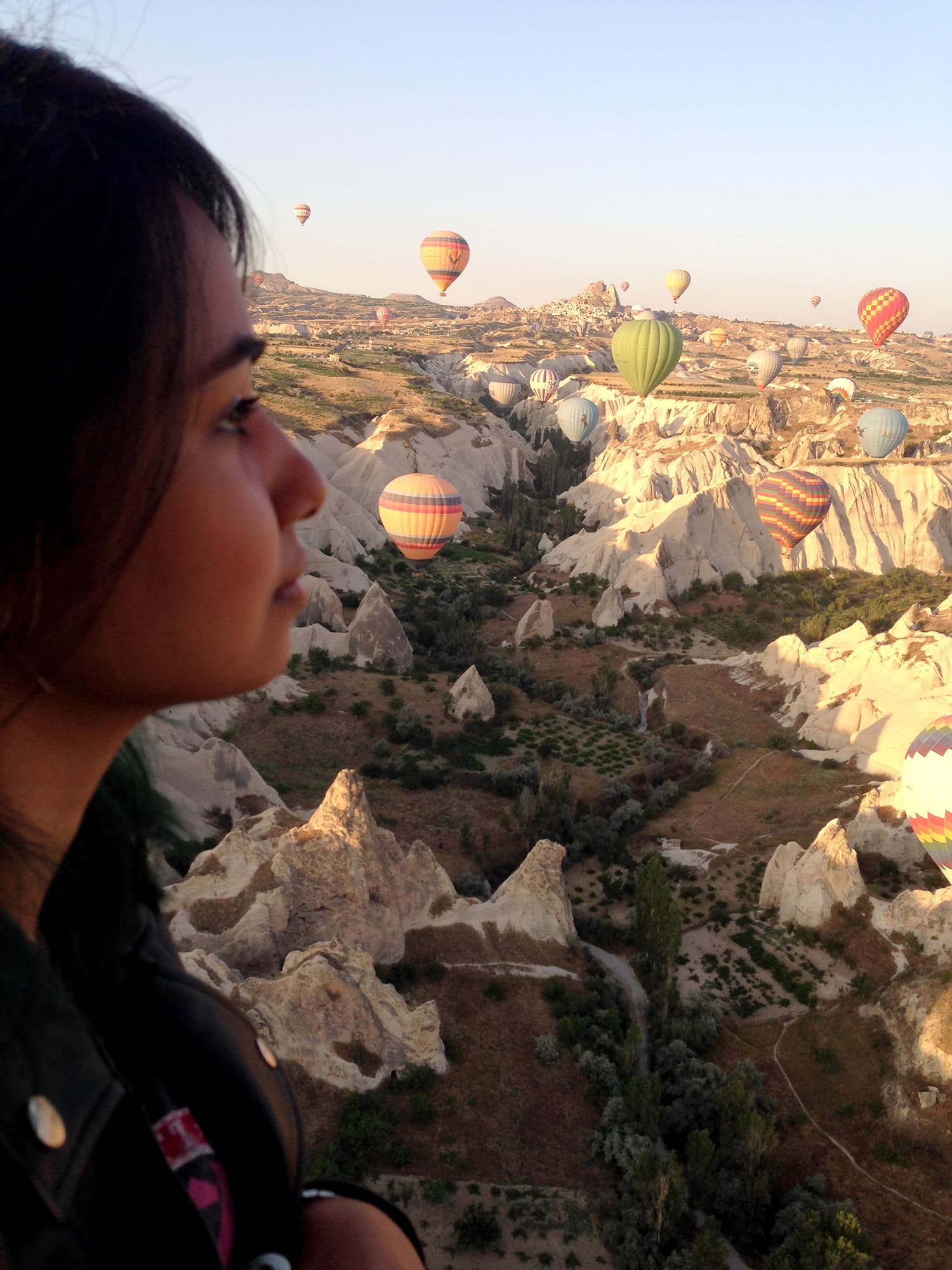 Hot air balloon ride in Cappadocia, Turkey.