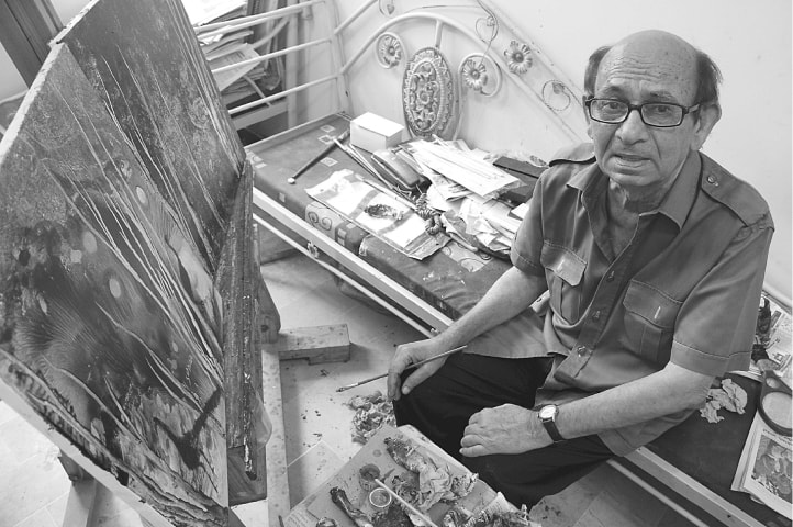 Untitled paintings of Tassaduq Sohail | Photos by Fahim Siddiqi
