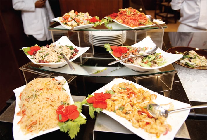 Assorted salads and pastries were some of the items at the Hi Brunch in Marriott Hotel. — Photos by the writer